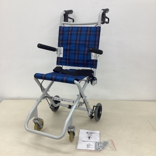 ＊マキライフテック 折りたたみ式車いす NP-001BL コンパクト のっぴー 車椅子 介護用品 軽量コンパクト