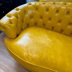 2人掛け ソファ ソファー イエロー 北欧 おしゃれ インテリア リラックス 