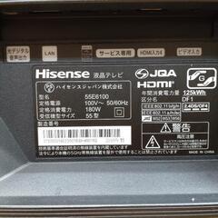 Hisense ハイセンス 2019 55V型 4K液晶テレビ 55E6100 動作確認済み美品