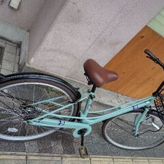 CARG[カーグ]SMART(スマート)26吋 ファッションシティサイクル シングル/LEDオート/マットグリーン