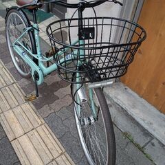 CARG[カーグ]SMART(スマート)26吋 ファッションシティサイクル シングル/LEDオート/マットグリーン