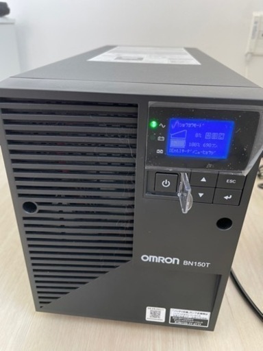 極美品UPS 無停電装置 オムロン LCD搭載タワー型 ラインインタラクティブ UPS 1500VA/1350W