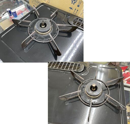 都市ガス リンナイ 左強火 2018年製 RTE594BK2L ガステーブル ガス台