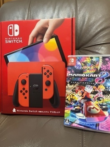 決まりました！ありがとうございました！Switch 有機EL マリオレッド（新品、未開封）マリカ（中古）セット