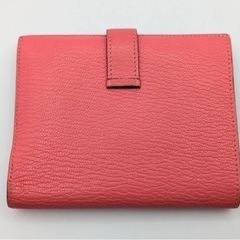 a0607505 エルメス HERMES べアン コンパクト 二つ折り財布 シェーブルピンク A刻印 アクセサリー ブランド 中古品 