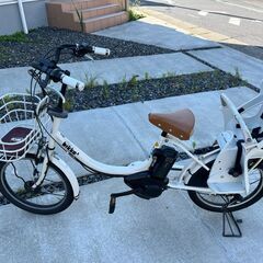 ブリヂストン ビッケ2 白 後ろチャイルドシート 電動アシスト自転車