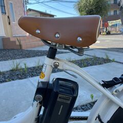 ブリヂストン ビッケ2 白 後ろチャイルドシート 電動アシスト自転車