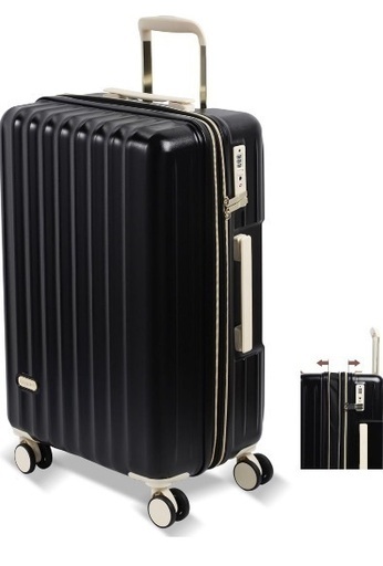 新品未使用　Lサイズ　スーツケース 拡張機能付き マットブラック　90L