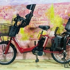 0099パナソニック3人乗り20インチ子供乗せ電動アシスト自転車 - 電動  