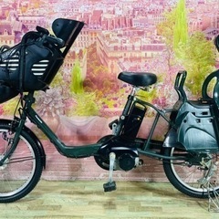 1075パナソニック3人乗り20インチ子供乗せ電動アシスト自転車 13Ahへ変更可 3人乗り対応 HD パナソニック 電動自転車 子供乗せ 20