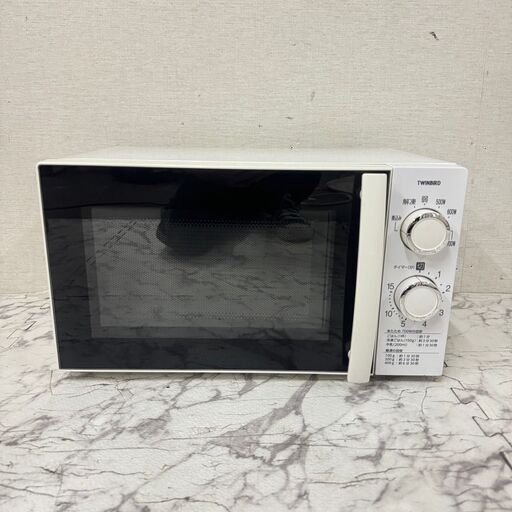 18356  TWINBIRD ターンテーブル電子レンジ　60Hz専用 2020年製  ◆大阪市内・東大阪市他 6,000円以上ご購入で無料配達いたします！◆ ※京都・高槻・枚方方面◆神戸・西宮・尼崎方面◆生駒方面、大阪南部方面　それぞれ条件付き無料配送あり！