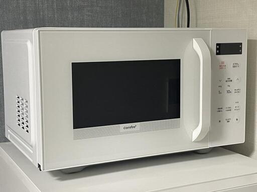 電子レンジ 23L 横開き フラット マイコン式 COMFEE' CMO-EMP032XFPG(WH) 単機能 電子レンジ フラットテーブル ヘルツフリー
