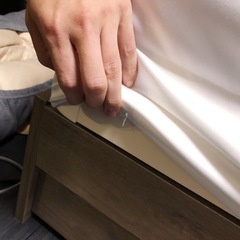 無印良品　MUJI 高密度ポケットコイルマットレス セミダブル　スチールフレーム付