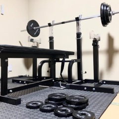 【セーフティバー付】FIGHTING ROAD ベンチプレス 合計70kg セーフティバー付】FIGHTING ROAD ベンチプレス 合計70kg