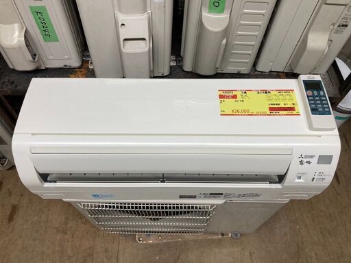 K05373　中古エアコン 三菱 2017年製 主に6畳用 冷房能力 2.2KW / 暖房能力 2.5KW