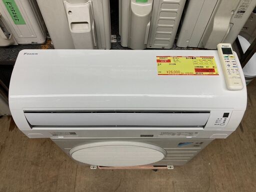 K05377　中古エアコン ダイキン 2018年製 主に6畳用 冷房能力 2.2KW / 暖房能力 2.2KW