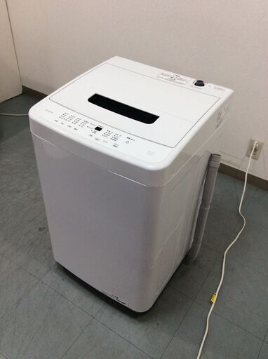 （7/6受渡済）JT9004【IRISOHYAMA/アイリスオーヤマ 5.0㎏洗濯機】2023年製 IAW-T504 家電 洗濯 簡易乾燥付 洗剤投入ケース欠品