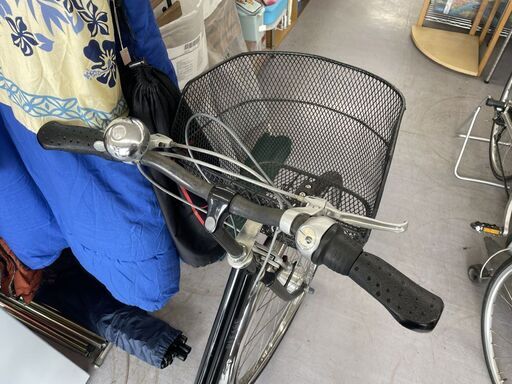 27インチ 3段変速 自転車 荷台付き ライト 鍵 カゴ ママチャリ 変速