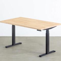 【7/25最終受付】 THE TABLE ラバーウッドナチュラル×スマート電動昇降脚（最安値です）