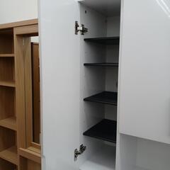 ☆ジモティー割あり☆ﾐﾗｰ付きｼｭｰｽﾞﾎﾞｯｸｽ WH 現状販売 高さ(H)185