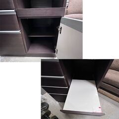 訳アリ ニトリ キッチンボード KRISNA 80KB-DBR 80cm幅 キッチン収納