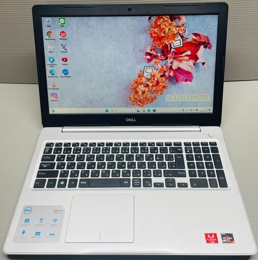 保証1ヶ月、インボイス対応、代引き発送可！Windows11、Ryzen３、SSD256GB(新品)、メモリ8GB、DELL製ノートパソコン、CD,DVDドライブ、カメラ、Bluetooth、ACアダプター付属、デル、Inspiron、インスパイロン、ノートPC、Microsoftoffice、Word、Excel、PowerPoint、Outlook