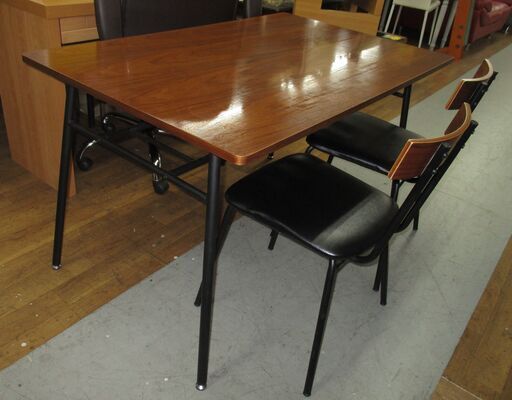 R658 NITORI ダイニングテーブル3点セット、幅120cm Used