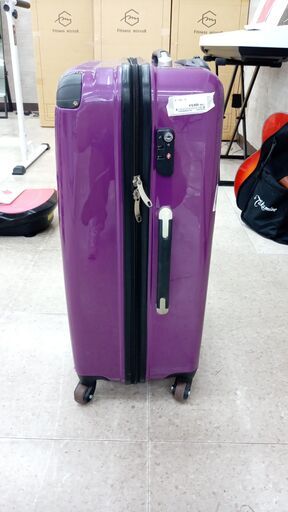 ★ジモティ割あり★  スーツケース パープル H75×D16×W49 クリーニング済み TJ6638