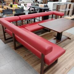 コーナーソファー&昇降テーブル3点セット　☆天板キレイです！マット付き☆