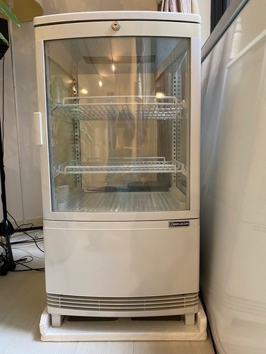 【取りに来てくださる方限定】冷蔵ショーケース　4面ガラスショーケース　業務用冷蔵庫　レマコム　63L　中古