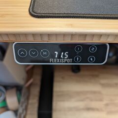 FLEXISPOT 電動式昇降デスク EJ2(黒) + 天板(竹, 140*70cm)