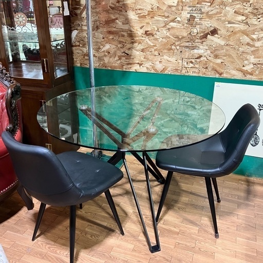 【美品】クラスティーナ ジオ ダイニングテーブル\u0026チェア 3点セット モダン
