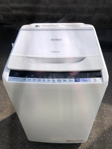 洗濯機8KG、12000円，日立、2017年
