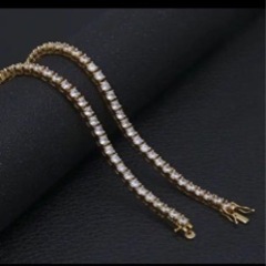 【極み‼️神アイテム✨】芸能人・セレブ愛用テニスネックレス　メンズ　レディース