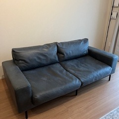 美品】7/6までの引き取り レザーテックスソファ