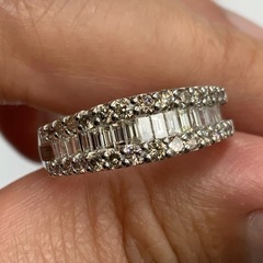 Pt950 ダイヤ リング 指輪 ダイヤモンドリング 4.3g 1ct