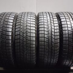 【DUNLOP WM03 185/60R15】スタッドレス【Barosso 15インチ 5.5J4HPCD100+50】22年製 バリ溝 ブラック フィット シャトル等　(VTG822)