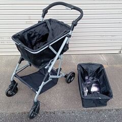 ＜ほぼ新品＞ Ecoca エコカ 新型 プレミア ショッピングカート 3点セット 本体＋マイバッグ＋保冷バッグ　シルバーカート　手押し車　買い物カート　高齢者