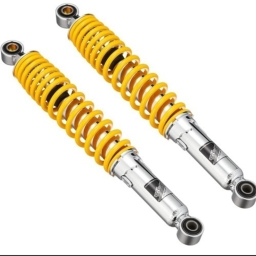 SP武川　リアショック 2本セット クロムメッキ/イエロー  カブ