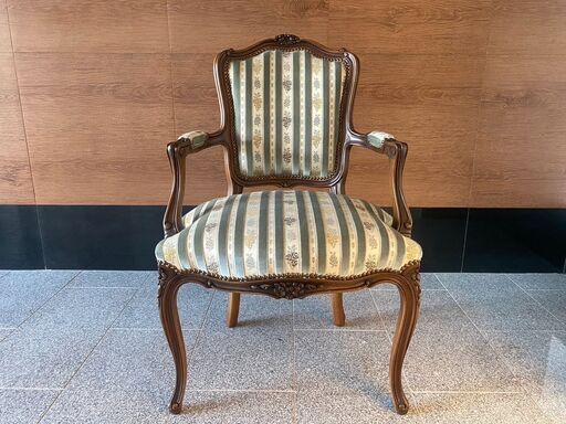 【決まりました】【美品】カリモク ドマーニ ルイ15 domani（カリモク家具）ダイニングチェア リビングチェア アンティークチェア レトロ
