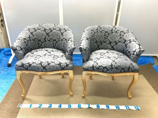 EA262)チェア アンティーク調 エジプト輸入品 幅：約63cm 高さ：約69cm 奥行：約40cm 中古品【取りに来られる方限定】