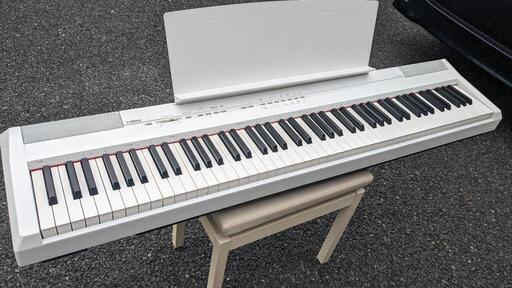 岡山〜福山〜大阪〜兵庫〜岡山はまで配達無料！送料込み YAMAHA 電子ピアノ P105 2014年製 ほぼ新品ペダル付㉓\nジモティーが一番安い！ジモティーが一番安い！楽器