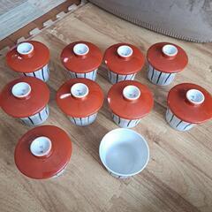 昭和レトロ 茶碗蒸し 皿 9個セット 生活雑貨 食器