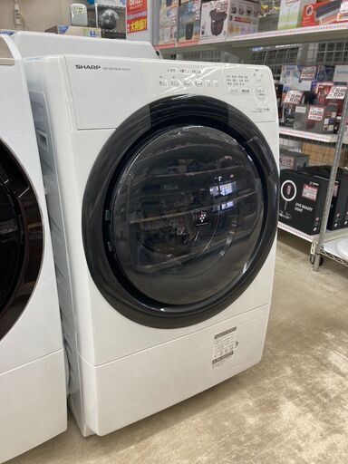 お買い得洗濯機7kg/3.5kgドラム式洗濯乾燥機 SHARP シャープES-S7G-WL 2022年式2853