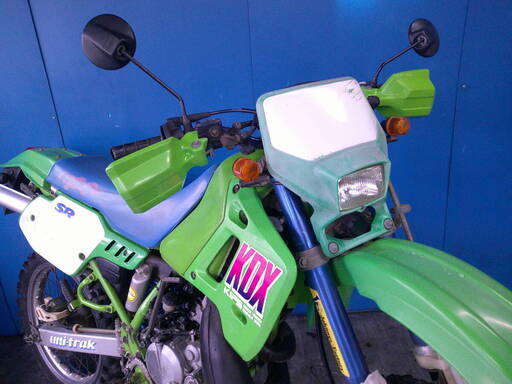 KAWASAKI KDX200SR-2 緑 エンジン始動確認済み 自賠責保険で乗れます 半額配送キャンペーン 現状渡し諸経費￥0- 横浜 P-Yard KAWASAKI KDX200SR-2 緑 エンジン始動確認済み 自賠責保険で乗れます