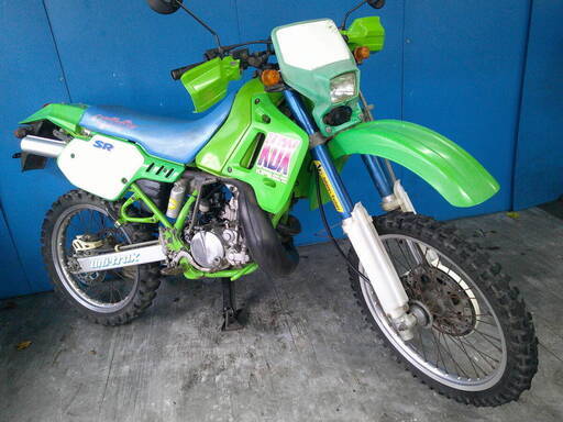 KAWASAKI KDX200SR-2 緑 エンジン始動確認済み 自賠責保険で乗れます 半額配送キャンペーン 現状渡し諸経費￥0- 横浜 P-Yard