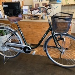 後輪タイヤ・後輪チューブ新品！】26インチ自転車 モスグリーン