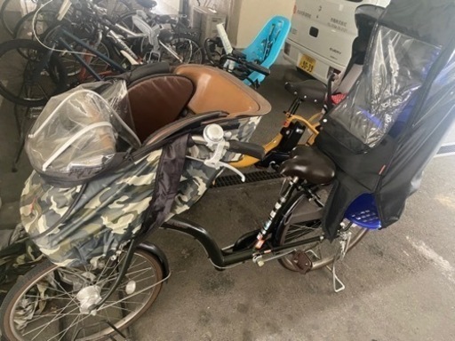 プチママン 非電動 変速付き 子供乗せ自転車 3人乗り