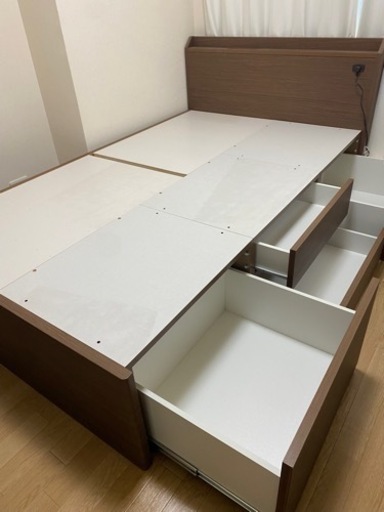 ニトリ収納付きベッドフレーム　セミダブル