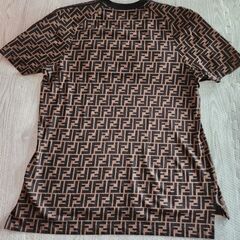 FENDI フェンディ 刺繍 ロゴ Tシャツ S